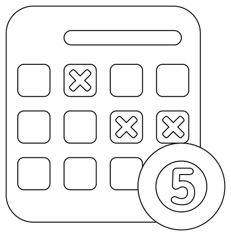 Bingo Coloring Page