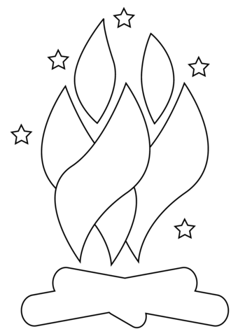 Bonfire Coloring Page