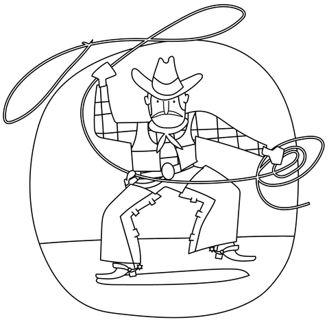 Cowboy Coloring Page