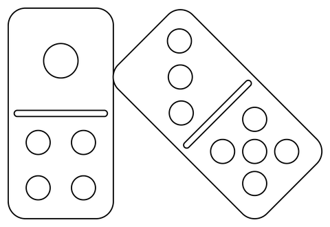 Dominoes Coloring Page