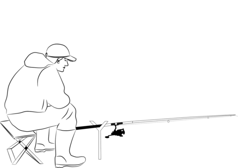 Fisherman Coloring Page