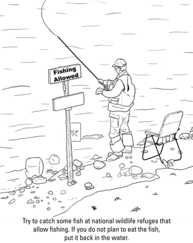 Fishing Coloring Page