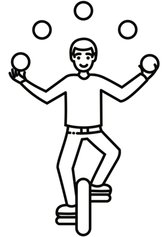 Juggler Coloring Page