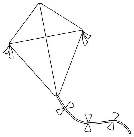 Kite Coloring Page