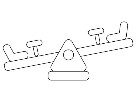 Seesaw Coloring Page