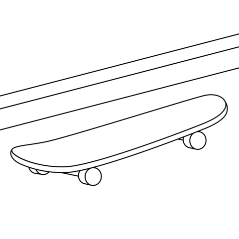 Skateboard Coloring Page