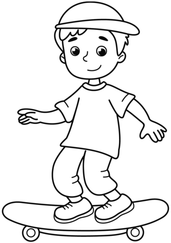 Skateboarder Coloring Page