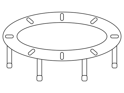 Trampoline Coloring Page