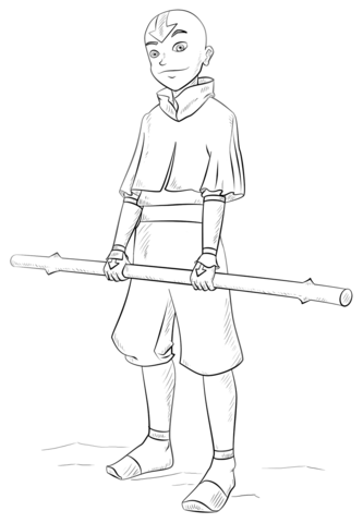 Aang Coloring Page