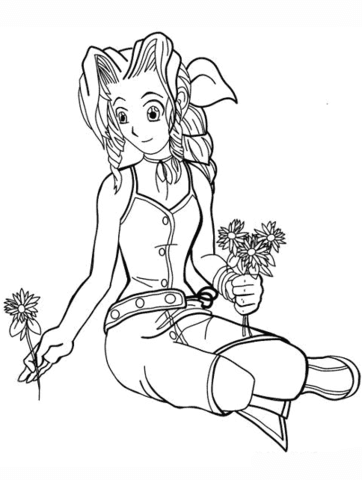 Aeris Coloring Page