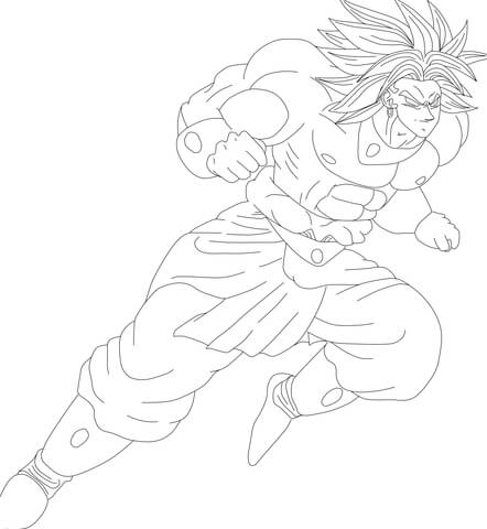 Broly Coloring Page