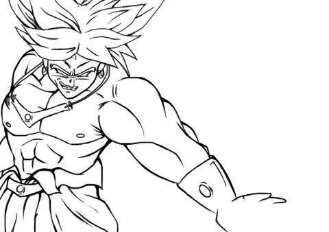 Broly Coloring Page