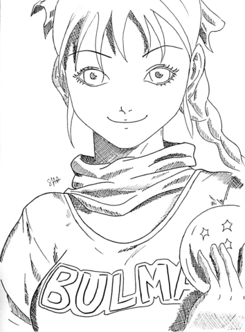 Bulma Coloring Page