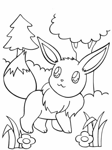 Eevee Coloring Page