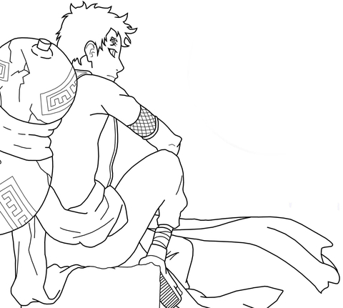 Gaara Coloring Page