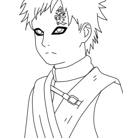 Gaara Coloring Page