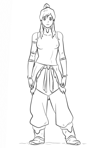 Korra Coloring Page