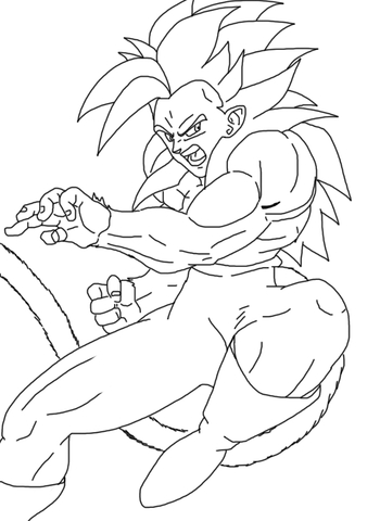 Ssj4 Coloring Page