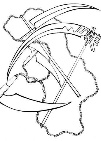 Weapons Coloring Page