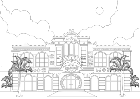 Casino Coloring Page