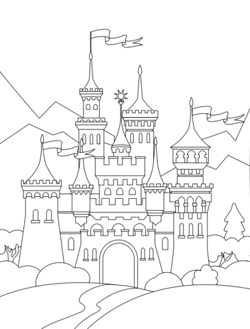 Castle Coloring Page