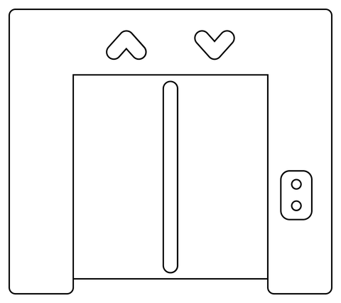 Elevator Coloring Page