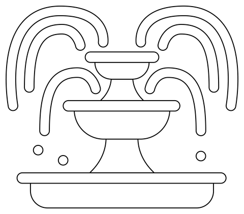 Fountain Coloring Page