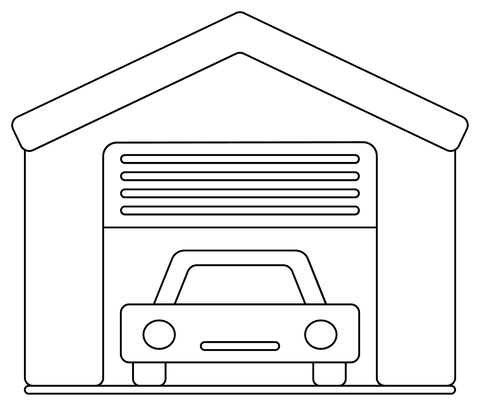 Garage Coloring Page