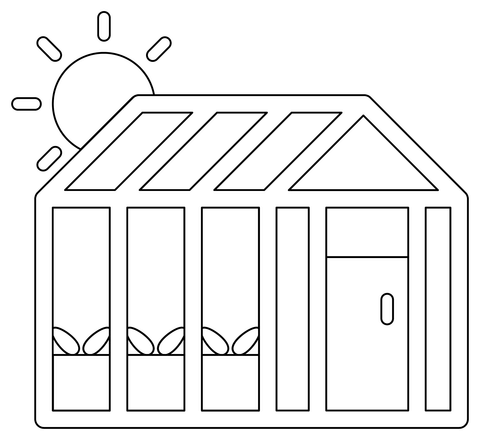 Greenhouse Coloring Page