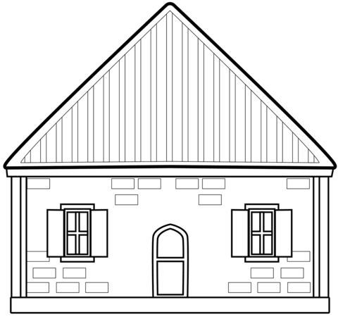 House Coloring Page