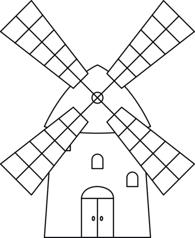 Mill Coloring Page