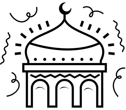 Mosque Coloring Page