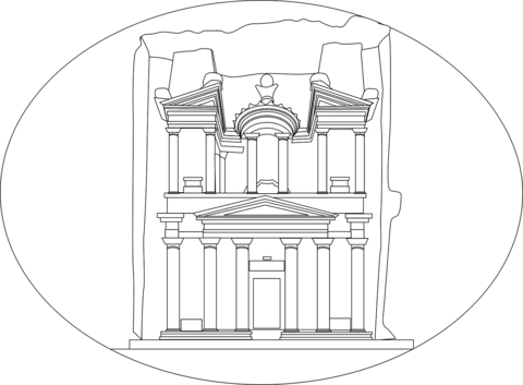 Petra Coloring Page