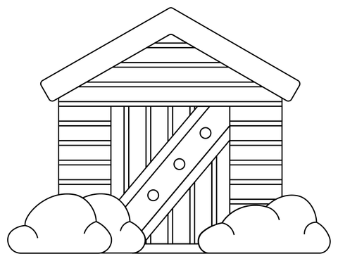 Shed Coloring Page