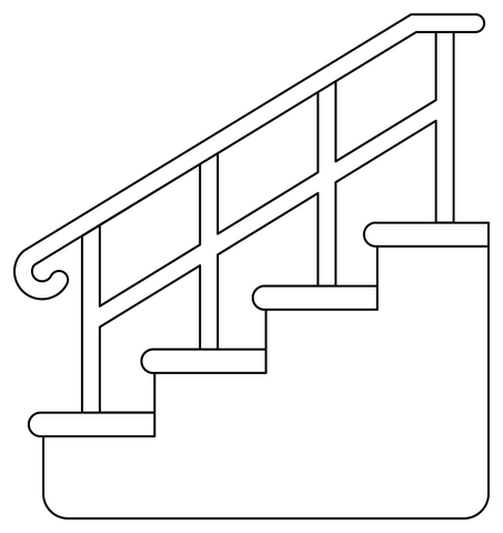 Staircases Coloring Page