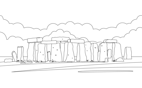 Stonehenge Coloring Page