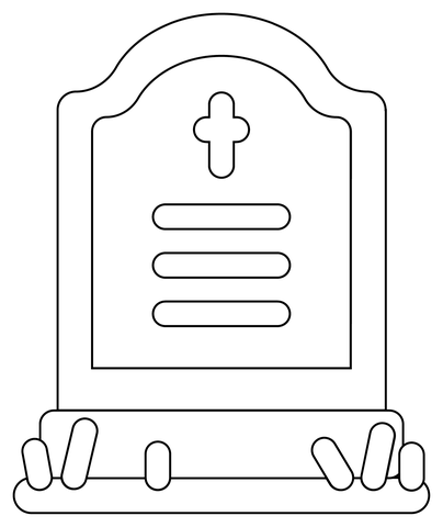 Tombstone Coloring Page