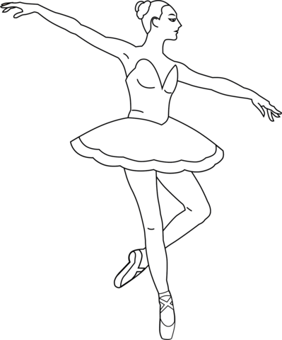 Ballerina Coloring Page