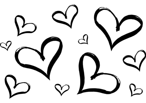 Hearts Coloring Page