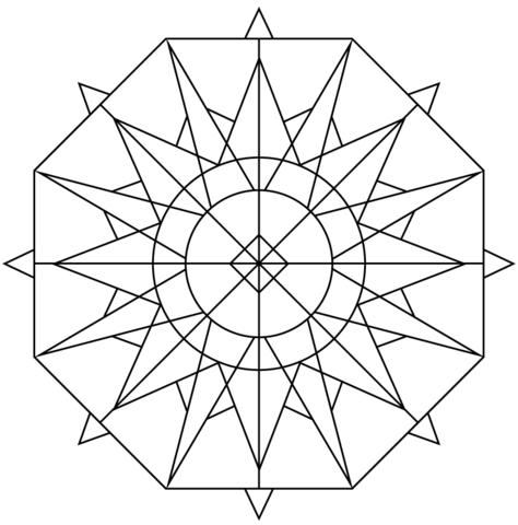 Kaleidoscope Coloring Page