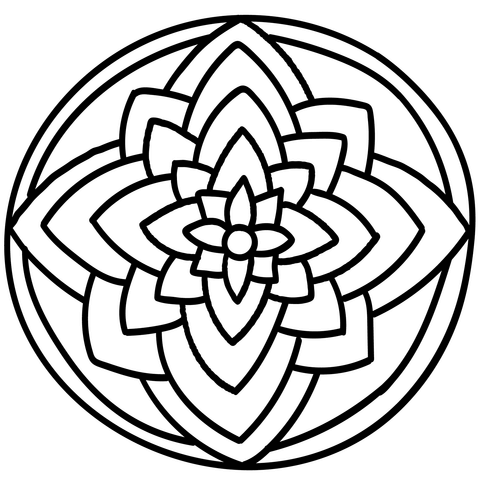 Rangoli Coloring Page