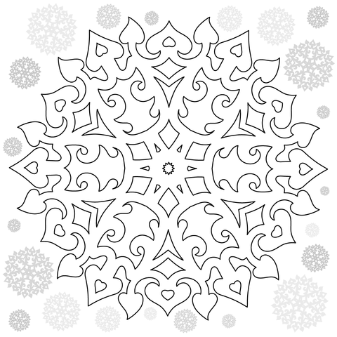 Snowflake Coloring Page