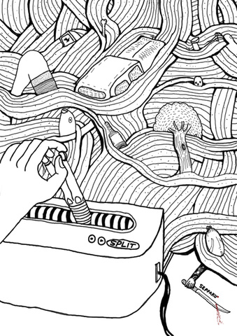 Split Coloring Page