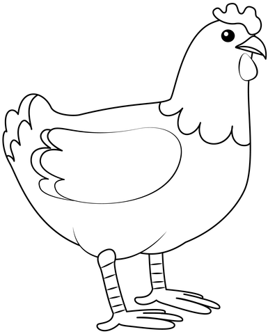 Chicken Coloring Page