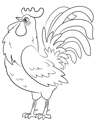 Cockerel Coloring Page