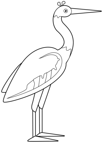 Crane Coloring Page