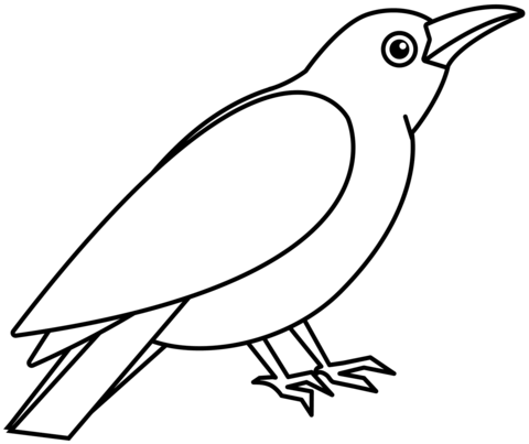 Crow Coloring Page