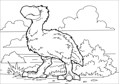 Diatryma Coloring Page