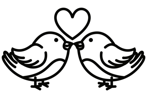 Doves Coloring Page