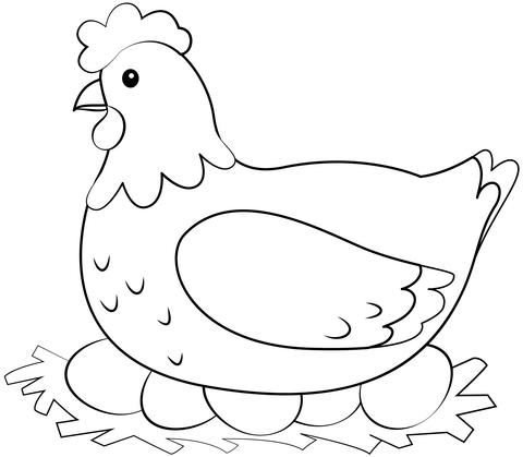 Hen Coloring Page